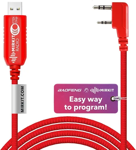 Vista 7 de MIRKIT Cable de programación USB modelo básico PL2303 Chip para radios portátiles Baofeng de dos vías: UV-5R, 5RA, 5R Plus, 5RE, bf F8HP, UV3R Plus