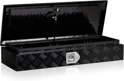 Vista 8 de Caja de herramientas de aluminio para caja de camión de 20 pulgadas con asas laterales, cerradura Heavy Duty Waterproof Trailer Storage Organizer