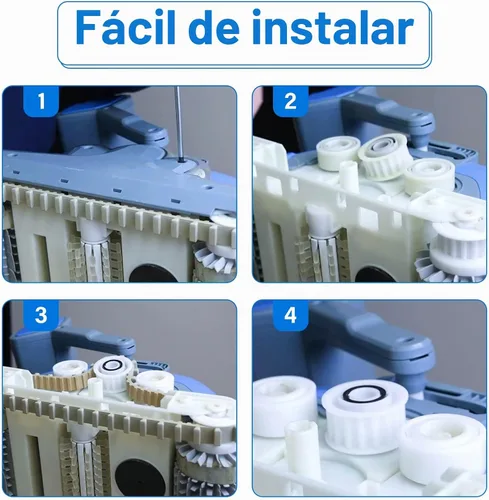 Vista 7 de Kit de ruedas guía y engranajes de polea para Maytronics Dolphin