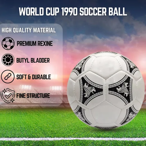 Vista 3 de Copa Mundial de Fútbol 1990 Réplica oficial de la pelota de fútbol, Copa del Mundo 1990, pelota de fútbol de fútbol tamaño 5, pelota de fútbol