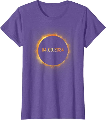Vista 22 de Totality 04.08.24 Total Solar Eclipse 8 de abril de 2024 Eclipse Camiseta, Negro, S