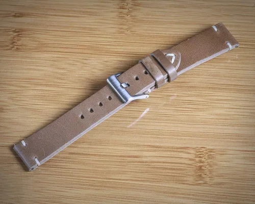 Vista 8 de Hemsut - Correa de reloj de cuero, correa de reloj de cuero Horween para hombre de 18, 19, 20, 21, 22, 0.945in, liberación rápida, hecha a mano