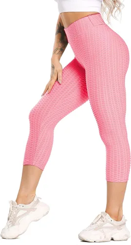 Vista 21 de SEASUM - Pantalones de yoga de cintura alta para mujer, con control de abdomen y realce de glúteos, leggings favorecedores para entrenar y correr