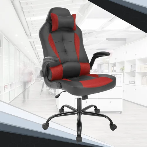 Vista 9 de Silla de computadora para videojuegos, silla de computadora de carreras, silla de oficina, silla de escritorio moderna y ajustable, silla ergonómica