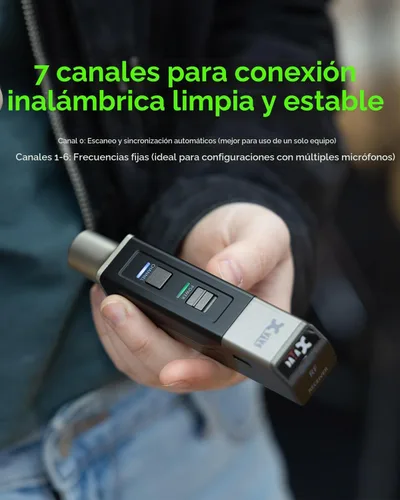 Vista 7 de Sistema de micrófono inalámbrico profesional M5, +6 dB incorporado Ganancia