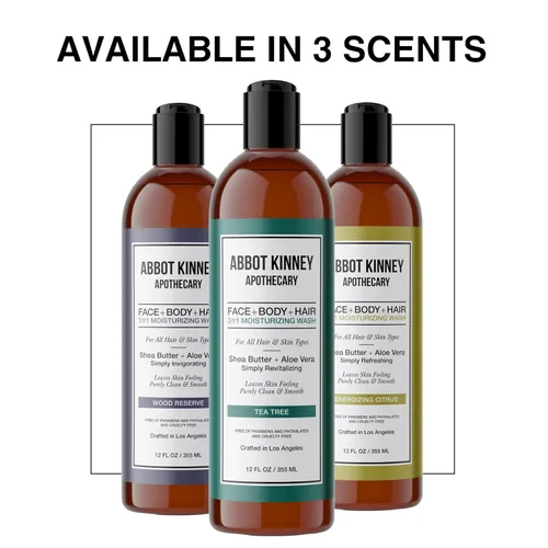 Vista 6 de Lavado 3 en 1 para hombre, champú hidratante, acondicionador y gel de baño para hombres, adecuado para todo tipo de piel y cabello, 12 onzas