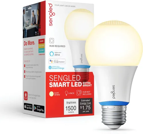 Vista 13 de Sengled Zigbee - Bombillas inteligentes, requiere concentrador inteligente, funciona con SmartThings y Echo con hub integrado, control de voz