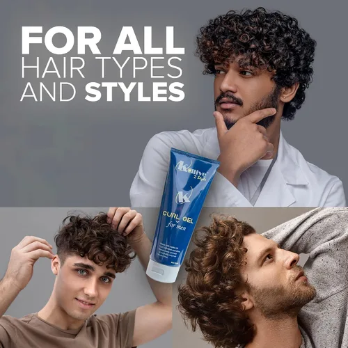 Vista 2 de KALIVE - Gel de rizos para hombres de 8 onzas, gel para el cabello para hombres, calidad en productos para el cabello para hombres, define rizos