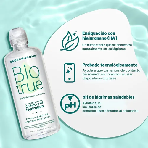 Vista 4 de Solución multiusos B&L Biotrue, tamaño 20 oz