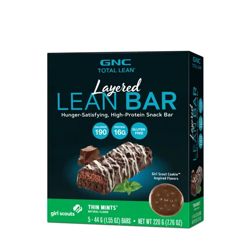 Vista 12 de GNC Total Lean Bar Barra de comida con alto contenido de proteínas y satisfying con hambre Yogur de arándanos 5 barras