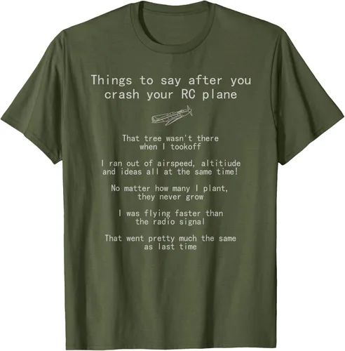 Vista 49 de Cosas que decir cuando te estrellas con tu camiseta RC Plane hobby