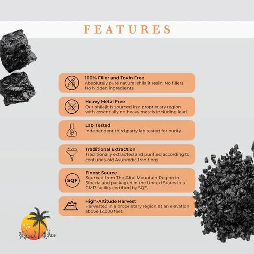 Vista 3 de Shilajit orgánico de 1.06 oz de resina viva, suplemento ayuverdico puro con más de 85 minerales traza y ácido fúlvico, 1.06 oz (1 paquete)