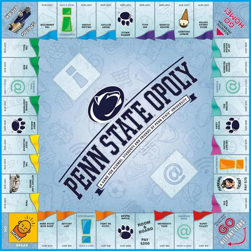 Vista 2 de Late for the Sky Penn Stateopoly - Juego de mesa familiar para 2-6