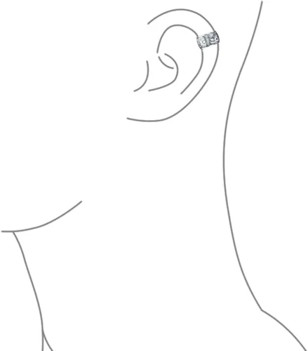 Vista 3 de Aretes con clip de hojas de girasol celestial, banda para cartílago, aretes para mujeres, adolescentes, no perforadas, de plata de ley 925 oxidada