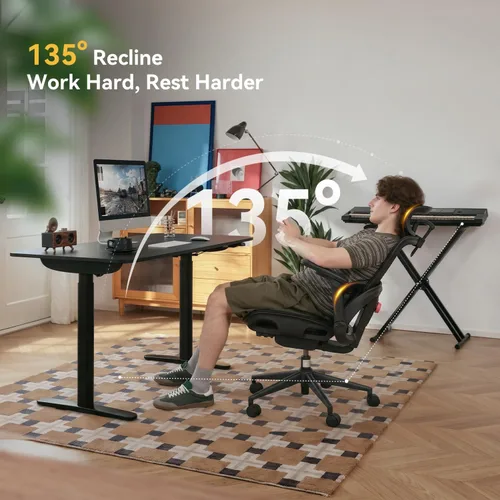 Vista 9 de SIHOO B300 Pro Ergonomic Office Chair Without Footrest, 4D Lumbar Support Negro