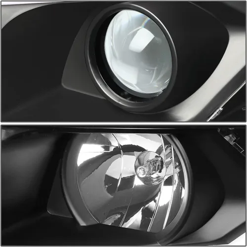 Vista 5 de DNA MOTORING HL-HPL-CSIL07-G2-BK-CL1 - Faro delantero de proyector DRL de doble LED compatible con Chevy Silverado 2007-2014, negro/transparente