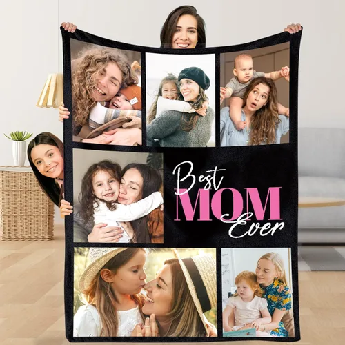 Vista 12 de Baosity Manta personalizada con texto, fotos Manta personalizada para envolver usando mis propias fotos Manta personalizada Regalos