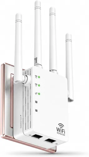 Vista 9 de Amplificador de señal WiFi para el hogar, extensor WiFi, largo alcance de hasta 12880 pies cuadrados y 105 dispositivos, extensor de Internet