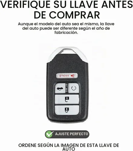 Vista 2 de Funda para llavero Honda compatible con Accord Civic CRV Pilot Odyssey 5 botones, carcasa de TPU suave para llaves