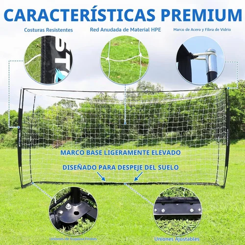 Vista 2 de Storgem Soccer Goal for Backyard with Bow Frame, Collapsible Metal Base