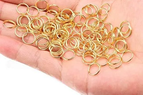 Vista 3 de DNHCLL 200 anillos divididos de acero inoxidable de 0.394 in, conectores de eslabones para conectar cierre de langosta, dijes, eslabones y otras