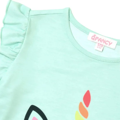 Vista 3 de QPANCY Pijamas a juego para niñas y muñecas de unicornio ropa de dormir de algodón de verano