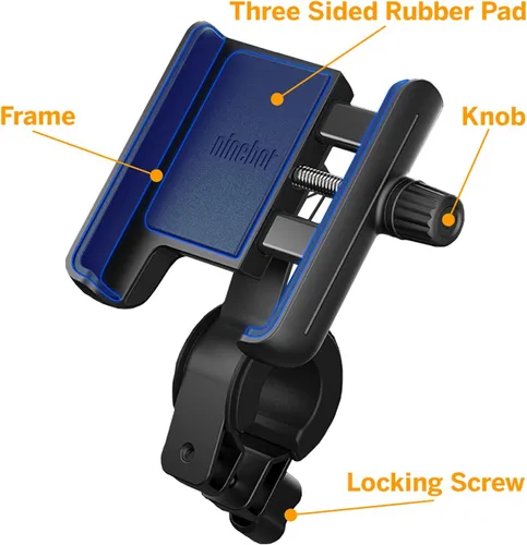 Vista 12 de Segway Ninebot - Soporte para teléfono, ajustable para scooter eléctrico eMoped para manillar de bicicleta, se adapta a cualquier teléfono celular