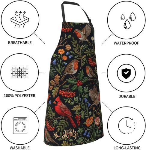 Vista 6 de Delantal impermeable de mandalas encantador delantal de cocina delantal ajustable unisex