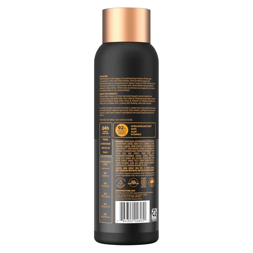 Vista 2 de SheaMoisture Jabón Africano Negro Limpiador corporal Calmante y clarificante para 24H de Humedad visible para una piel saludable y radiante 18 Oz