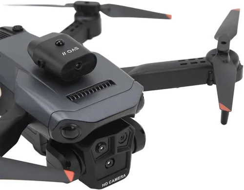 Vista 8 de Dron K6 con 3 cámaras HD, batería incorporada, cuadricóptero plegable para mayores de 14 años, vista en tiempo real, posicionamiento óptico