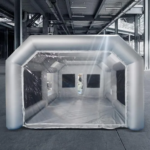 Vista 8 de Tienda de campaña portátil para automóvil, tienda inflable de cabina de pintura en aerosol, estación de trabajo móvil para automóvil, filtro lavable