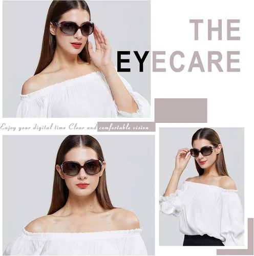 Vista 2 de DUCO Lentes de sol polarizados de gran tamaño para mujer, marco retro de moda, vintage, con protección UV 1220