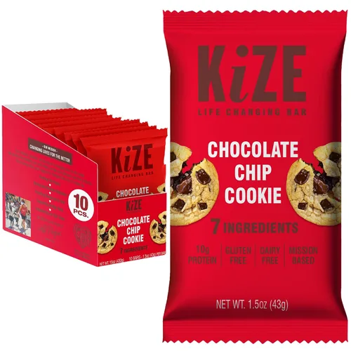 Vista 45 de KiZE Energy Bars - Barras energéticas de reemplazo de comidas con alto contenido de proteínas, a base de mantequilla de almendras, sin gluten, sin