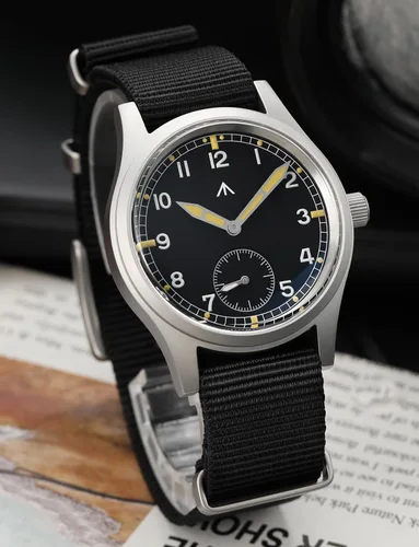 Vista 6 de Militado D12 Relojes militares para hombre, VD78, movimiento de cuarzo, C3, reloj de pulsera de estilo militar de aviación con cristal de zafiro