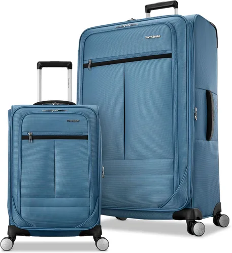 Vista 23 de Samsonite Element 3-PC Soft Side 21/25/29 (De Mano, Mediano, Grande a Cuadros), Ligero Expandible Equipaje Set 2 Bolsillos Delanteros y Laterales