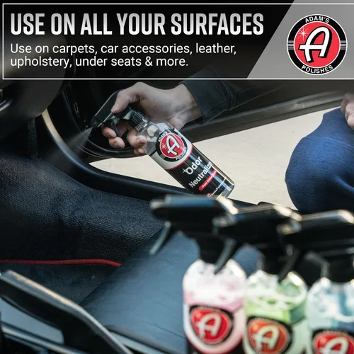 Vista 5 de Adam's Polishes Neutralizador de olores (manzana y canela, 16 onzas líquidas) – Ambientador en aerosol para automóvil que elimina los olores nocivos