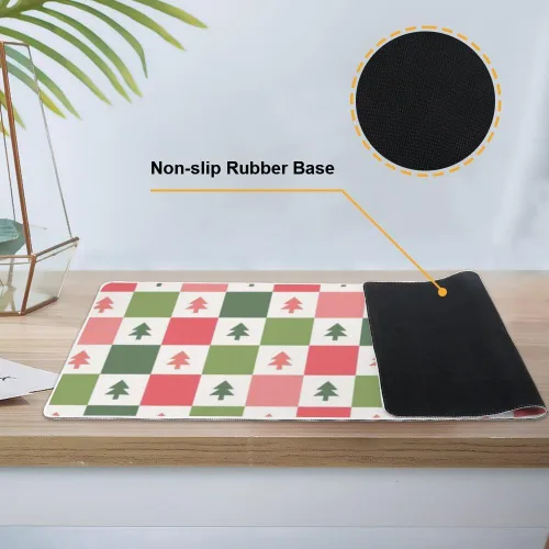 Vista 3 de Cute Christmas Checkerboard Mouse Pad Large Gaming Keyboard with Non-Slip Rubber Base Smooth Face Mouse Pad for Gaming Large Desk Mat Men Room