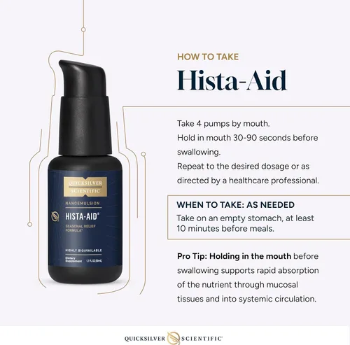Vista 6 de Quicksilver Scientific Nanoemulsified Hista-Aid - Flavonoides para ayudar a mantener niveles saludables de histamina - Líquido liposomal de vitamina