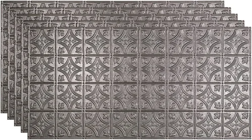 Vista 13 de FASÄDE Panel de techo decorativo de vinilo con pegamento de estilo tradicional y patrón 1 en bronce argente (muestra de 12 x 12 pulgadas)