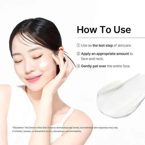 Vista 5 de Dewtox Glow Skin Cream, humectante facial reafirmante e hidratante con retinol y niacinamida, cuidado de línea fina, cuidado de la piel coreano