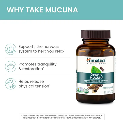 Vista 4 de Himalaya Mucuna Pruriens / Kapikachhu, equivalente a 3,706 de polvo de Mucuna Pruriens para calmar y relajar, 60 unidades (paquete de 1) cápsulas