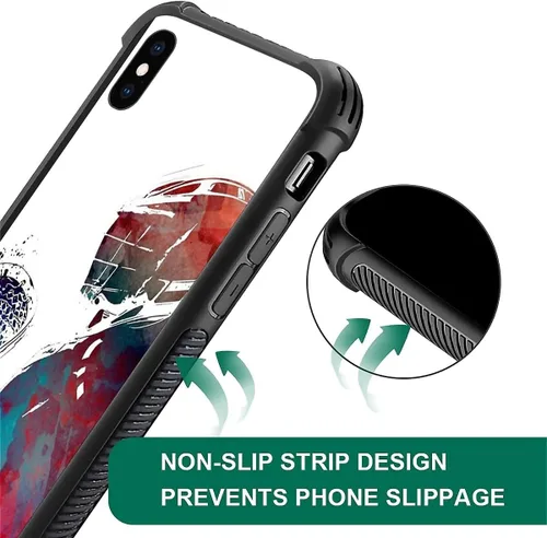 Vista 136 de Compatible con funda para iPhone 6 Plus/6s Plus,Bite Your Teeth Diseño de patrón asombroso, funda trasera dura de PC anti-arañazos y a prueba