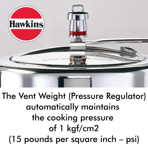 Vista 5 de Hawkins Peso de ventilación de silbato para olla a presión de acero inoxidable y Bigboy, 1,5 litros a 22 litros