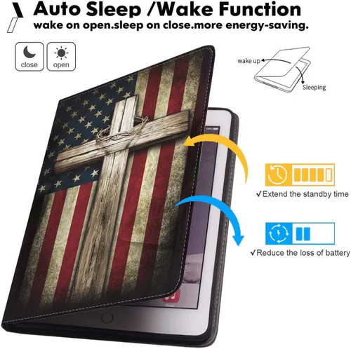 Vista 4 de Funda para iPad Mini 5/Mini 4, iPad Mini 1/2/3, Funda de piel sintética premium con función de encendido automático inteligente para iPad Mini 5ª/4ª