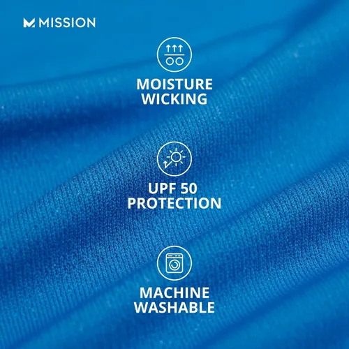 Vista 7 de MISSION Polaina de cuello refrescante, polainas de cuello para todo tipo de clima para hombres y mujeres