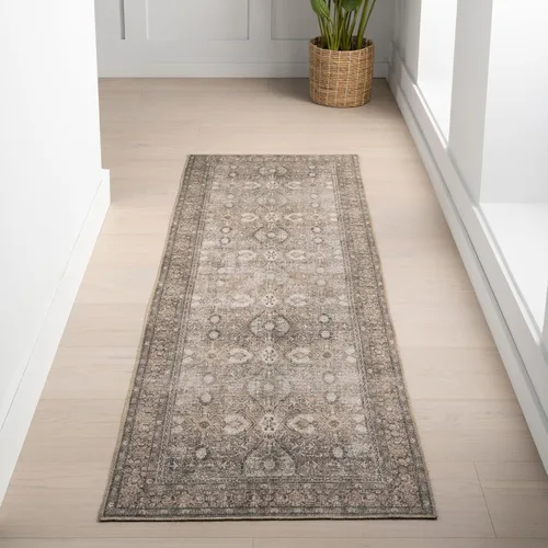 Vista 20 de nuLOOM Aether - Alfombra de área con medallón marrón, 8 x 10 pies Éter Marrón