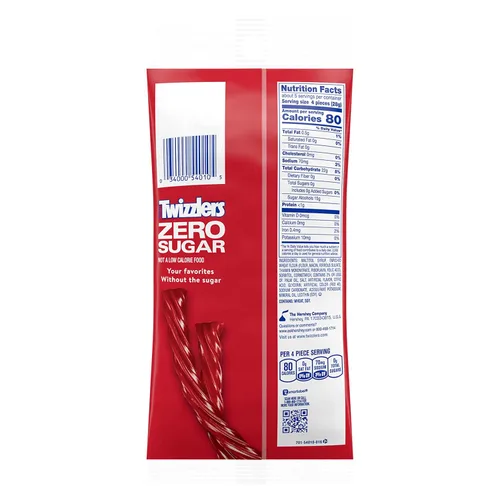 Vista 2 de TWIZZLERS - Twists sabor a fresa, sin azúcar (bolsas de 5 oz)