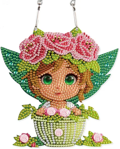 Vista 15 de AiYuanzsh Animal Parrot DIY Kits de Pintura de Arte de Diamante de Acrílico Colgante Pendientes de Arte de Diamante de Rinstone Especialmente