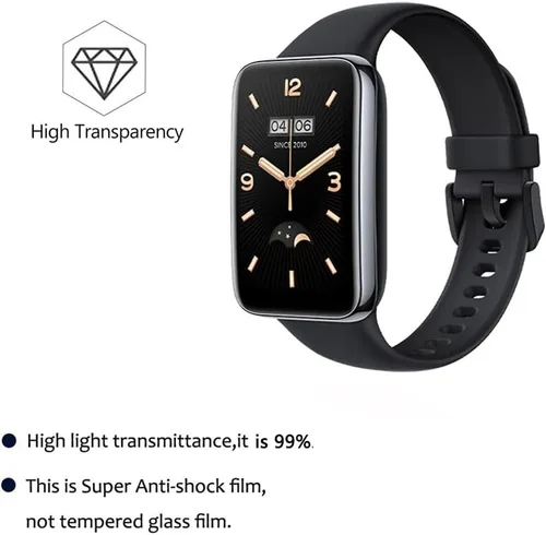 Vista 3 de Paquete de 6 protectores de pantalla compatibles con Xiaomi Smart Band 7 Pro, compatibles con Xiaomi Band 7 Pro, protectores de pantalla