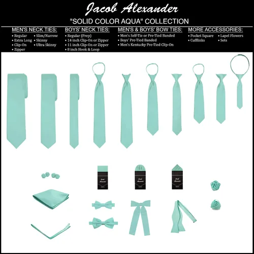 Vista 5 de Jacob Alexander Corbata regular de los hombres de color sólido